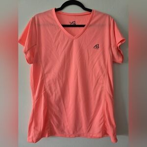 Athletic Active Women's Coral V-Neck Top